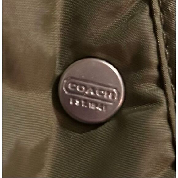 Womens Coach Signature Nylon Quilted Jacket Green Size S - Picture 5 of 6